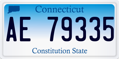 CT license plate AE79335