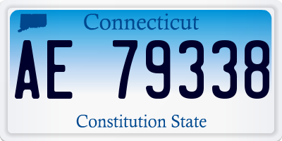 CT license plate AE79338
