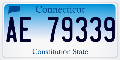 CT license plate AE79339