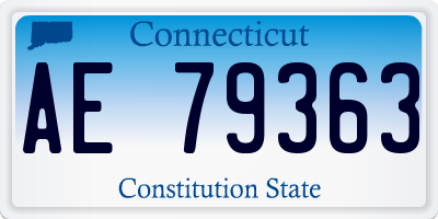 CT license plate AE79363
