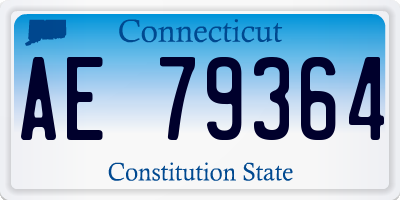 CT license plate AE79364