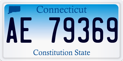 CT license plate AE79369