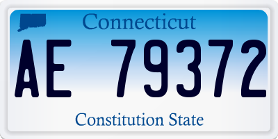 CT license plate AE79372