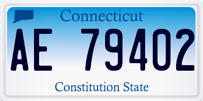 CT license plate AE79402