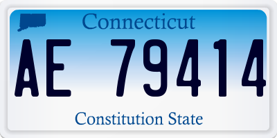 CT license plate AE79414