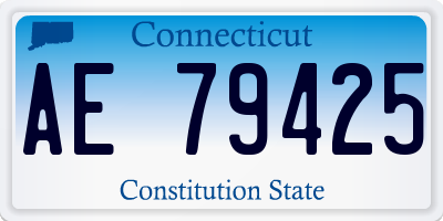 CT license plate AE79425