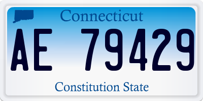 CT license plate AE79429