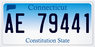 CT license plate AE79441
