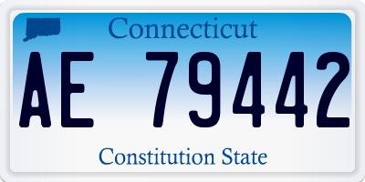 CT license plate AE79442