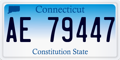 CT license plate AE79447