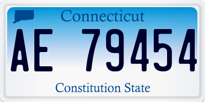 CT license plate AE79454