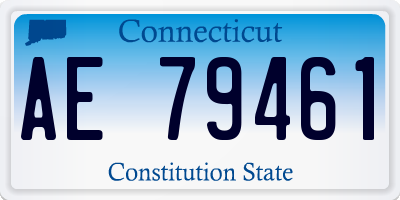 CT license plate AE79461