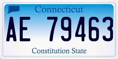 CT license plate AE79463