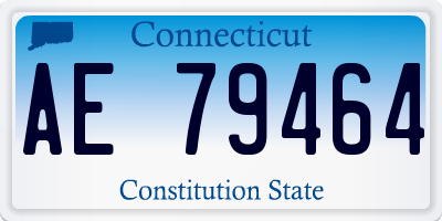CT license plate AE79464