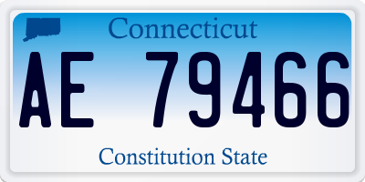 CT license plate AE79466