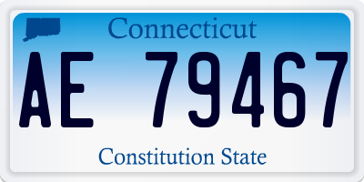 CT license plate AE79467