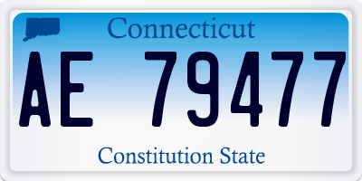 CT license plate AE79477