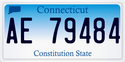 CT license plate AE79484