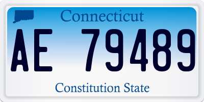 CT license plate AE79489