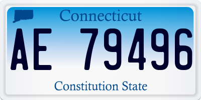 CT license plate AE79496