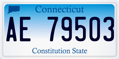 CT license plate AE79503