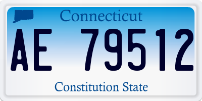 CT license plate AE79512