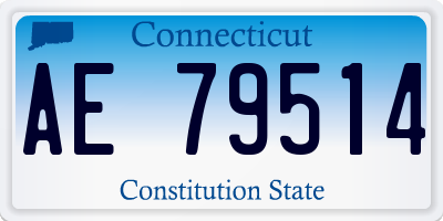 CT license plate AE79514