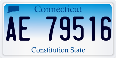 CT license plate AE79516