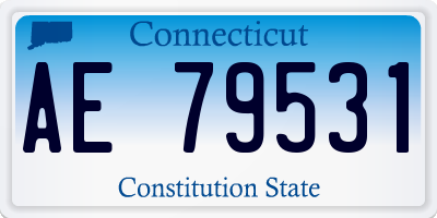 CT license plate AE79531