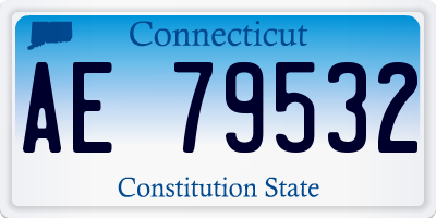 CT license plate AE79532