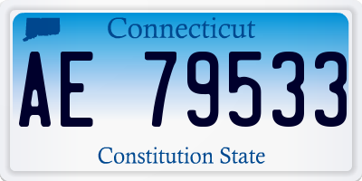 CT license plate AE79533