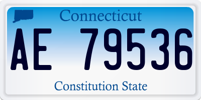 CT license plate AE79536