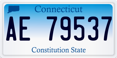 CT license plate AE79537