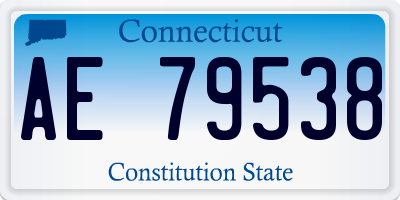 CT license plate AE79538