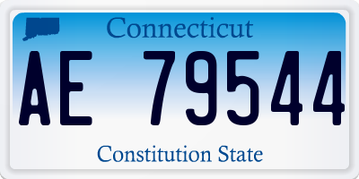 CT license plate AE79544