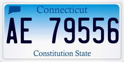 CT license plate AE79556