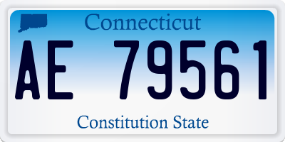CT license plate AE79561