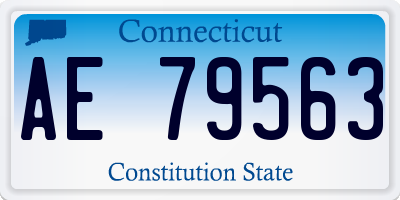 CT license plate AE79563