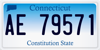 CT license plate AE79571