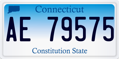 CT license plate AE79575