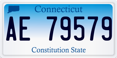 CT license plate AE79579