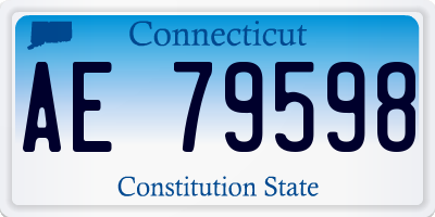 CT license plate AE79598