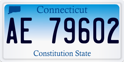 CT license plate AE79602