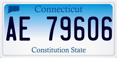 CT license plate AE79606