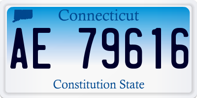 CT license plate AE79616