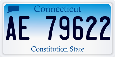 CT license plate AE79622