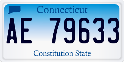 CT license plate AE79633
