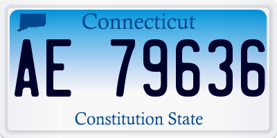 CT license plate AE79636