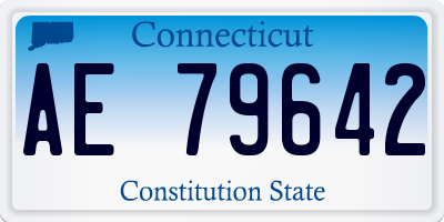 CT license plate AE79642