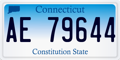 CT license plate AE79644